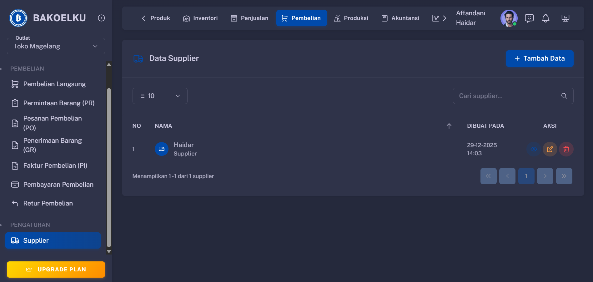 Suplier Interface
