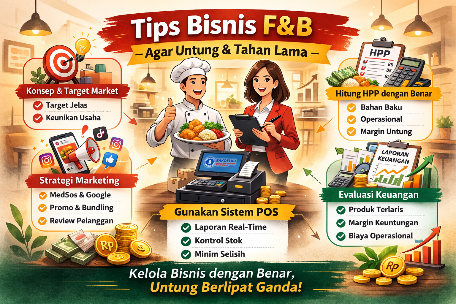 Tips Bisnis F&B Agar Untung & Tahan Lama